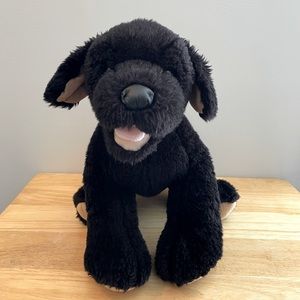 BAB Build A Bear Black Labrador Realistic Plush Dog Puppy Retired